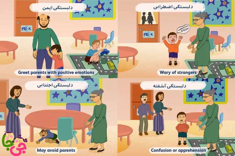 انواع دلبستگی کودک به والدین